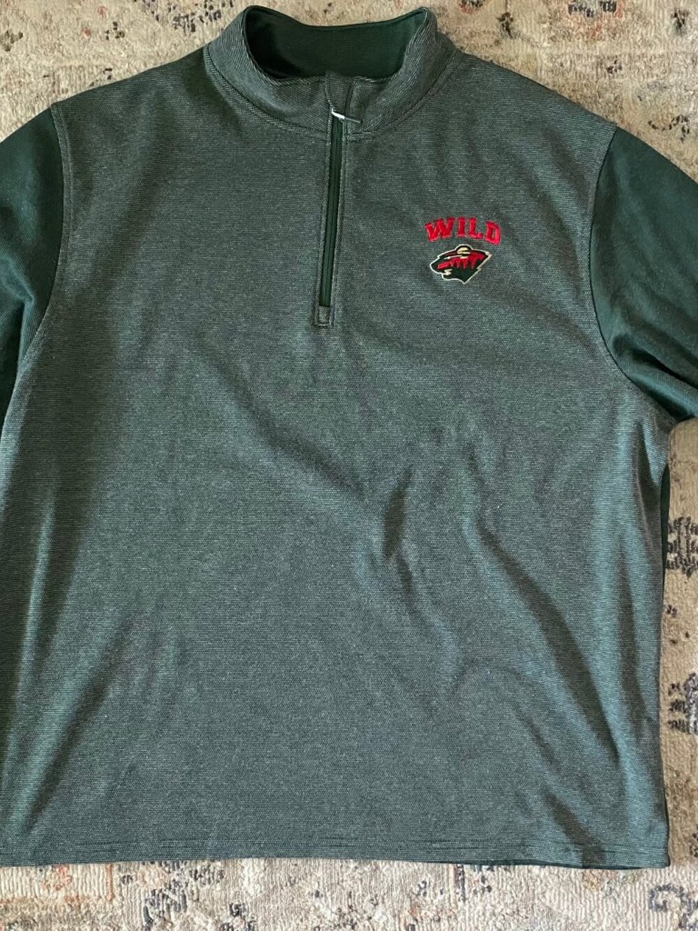 NHL shop Minnesota Wild green quarter zip